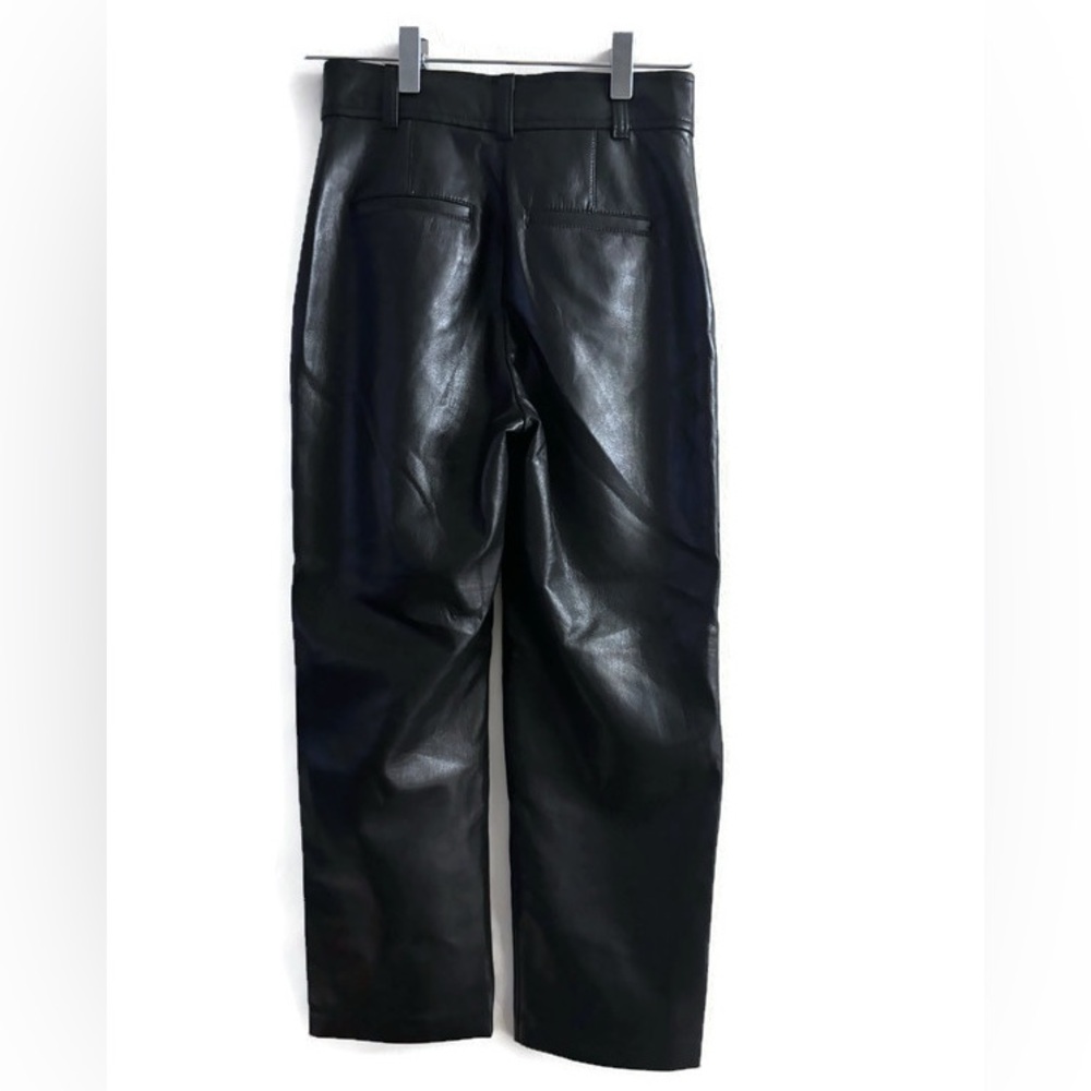 Aritzia Babaton Black Faux Leather Pants Size 00 - Picture 2 of 3